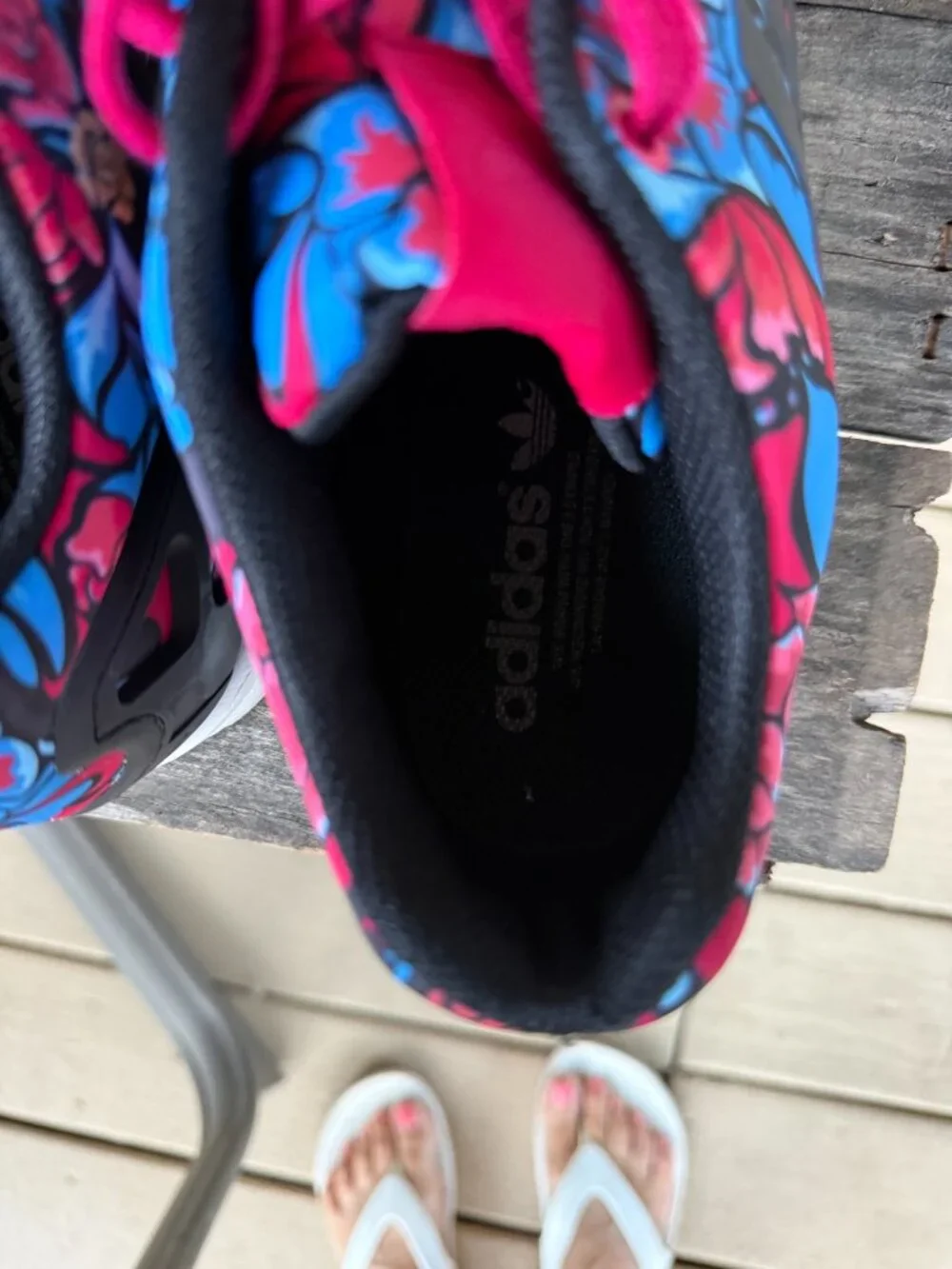 Adidas Originals ZX Flux Torsion Women’s Size 10 Floral Pink Blue Sneakers